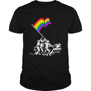 Iwo Jima Pride Flag Lgbt Rights For Military Soldiers Shirt